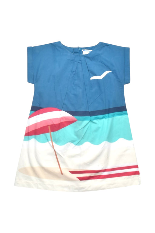 A Multicolour Short Sleeve Dresses from Jacadi in size 5T for girl. (Front View)