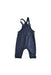 A Navy Long Overalls from Mori in size 12-18M for boy. (Front View)