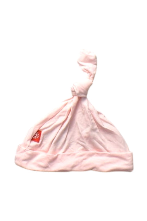 A Pink Winter Hats from Magnetic Me in size 0-3M for girl. (Front View)