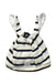 A White Winter Hats from Petit Bateau in size 0-3M for boy. (Front View)