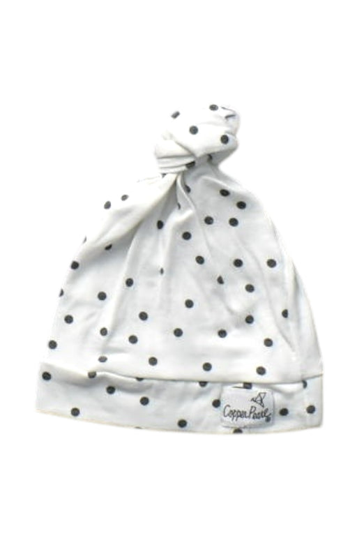 A White Beanies from Copper Pearl in size Newborn for girl. (Front View)