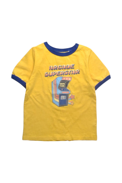 A Yellow Short Sleeve T Shirts from Gingersnaps in size 6T for boy. (Front View)