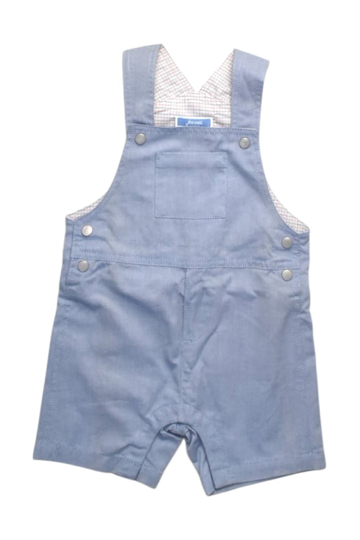 A Blue Overall Shorts from Jacadi in size 6-12M for boy. (Front View)