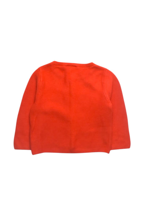 A Red Cardigans from Jacadi in size 6-12M for girl. (Back View)