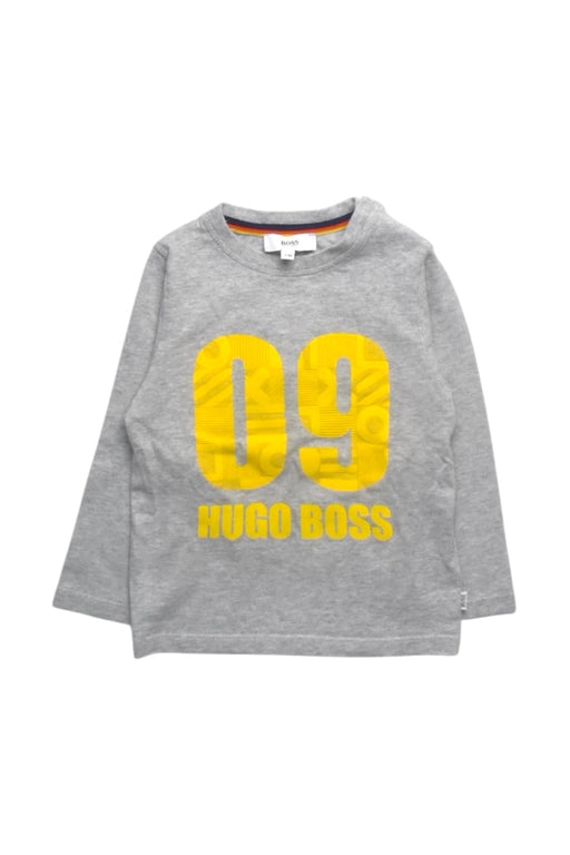 A Grey Long Sleeve T Shirts from Hugo Boss in size 2T for boy. (Front View)
