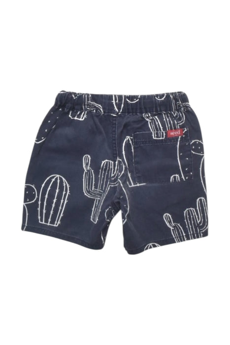 A Navy Shorts from Seed in size 4T for boy. (Back View)