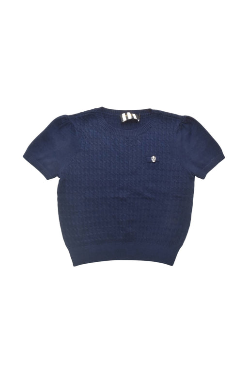 A Navy Short Sleeve Tops from I Pinco Pallino in size 6T for girl. (Front View)