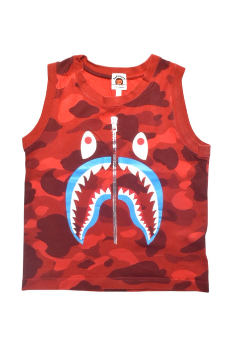 A Red Sleeveless T Shirts from BAPE KIDS in size 4T for boy. (Front View)