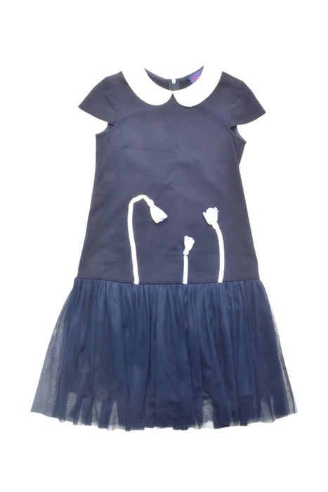 A Navy Short Sleeve Dresses from Nicholas & Bears in size 8Y for girl. (Front View)