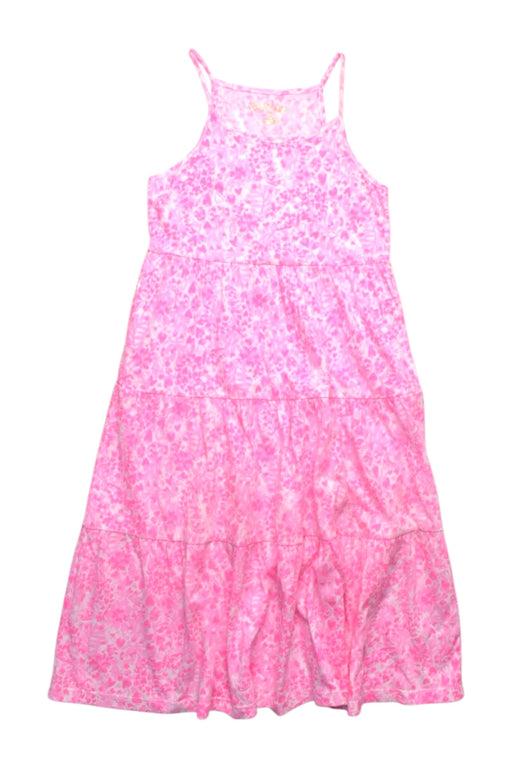 A Pink Sleeveless Dresses from Lilly Pulitzer in size 2T for girl. (Front View)