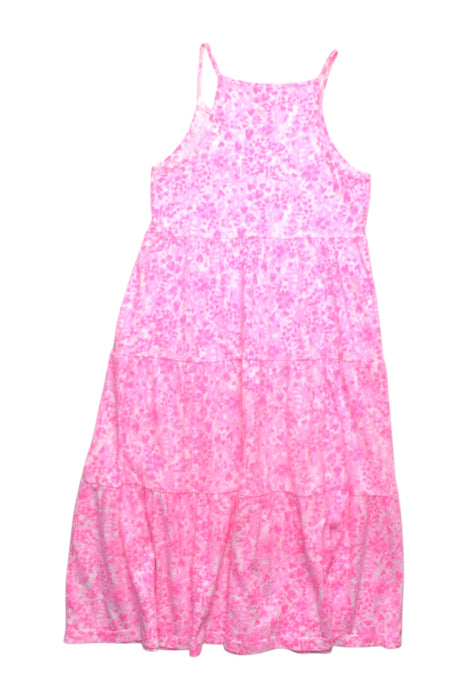 A Pink Sleeveless Dresses from Lilly Pulitzer in size 2T for girl. (Back View)