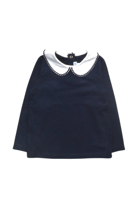 A Navy Long Sleeve Tops from Jacadi in size 3T for girl. (Front View)