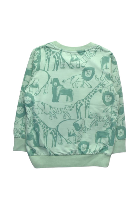 A Green Crewneck Sweatshirts from Seed in size 4T for boy. (Back View)