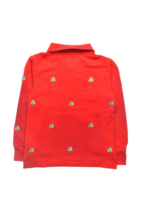 A Red Long Sleeve Polos from Janie & Jack in size 4T for boy. (Back View)