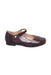 A Burgundy Dress Shoes from Jacadi in size 5T for girl. (Front View)