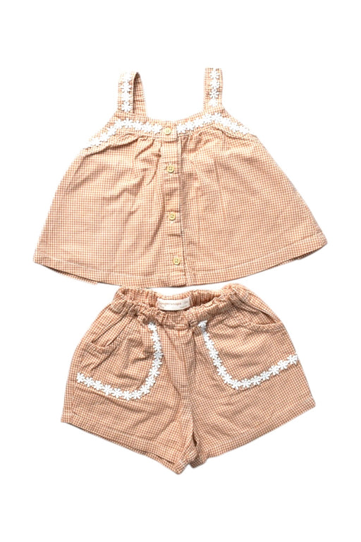 A Orange Shorts Sets from Gingersnaps in size 6-12M for girl. (Front View)