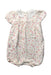 A Pink Short Sleeve Rompers from Purebaby in size 12-18M for girl. (Front View)