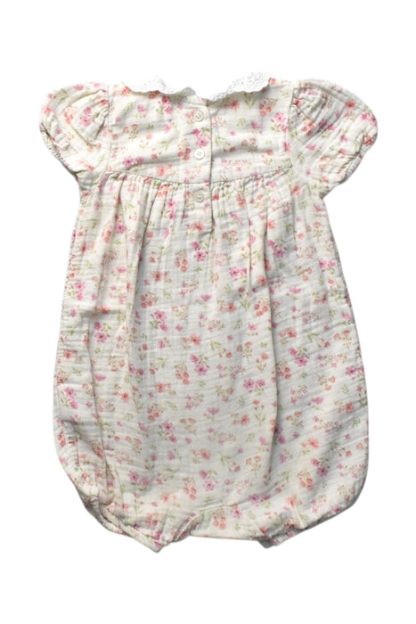 A Pink Short Sleeve Rompers from Purebaby in size 12-18M for girl. (Back View)