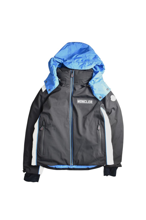 A Black Puffer/Quilted Jackets from Moncler in size 10Y for boy. (Front View)