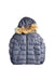 A Navy Puffer/Quilted Jackets from Moncler in size 10Y for boy. (Front View)