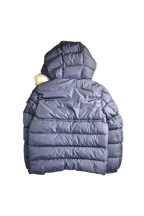 A Navy Puffer/Quilted Jackets from Moncler in size 10Y for boy. (Back View)