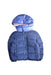 A Blue Puffer/Quilted Jackets from Moncler in size 10Y for boy. (Front View)