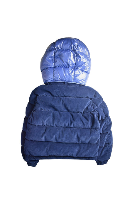A Blue Puffer/Quilted Jackets from Moncler in size 10Y for boy. (Back View)