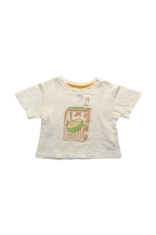A White Short Sleeve T Shirts from Gingersnaps in size 3-6M for boy. (Front View)