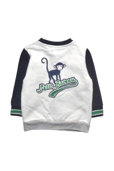 A Grey Lightweight Jackets from Petit Bateau in size 3-6M for boy. (Back View)