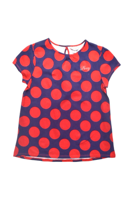 A Red Short Sleeve Tops from PONEY in size 11Y for girl. (Front View)