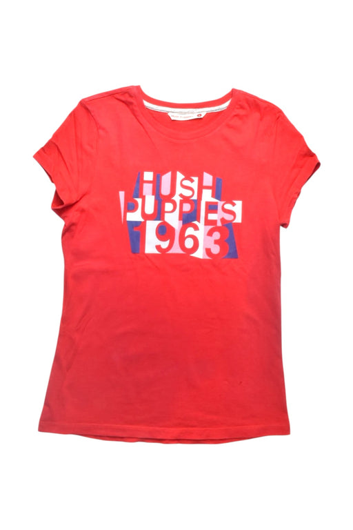 A Red Short Sleeve T Shirts from Hush Puppies in size 12Y for girl. (Front View)