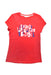A Red Short Sleeve T Shirts from Hush Puppies in size 12Y for girl. (Front View)