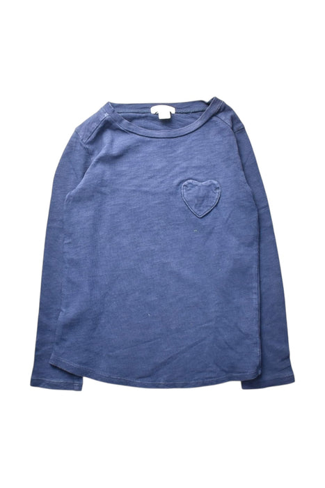 A Blue Long Sleeve Tops from Crewcuts in size 4T for girl. (Front View)