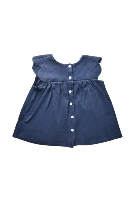 A Navy Sleeveless Dresses from Bella Bliss in size 5T for girl. (Back View)