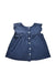 A Navy Sleeveless Dresses from Bella Bliss in size 5T for girl. (Back View)