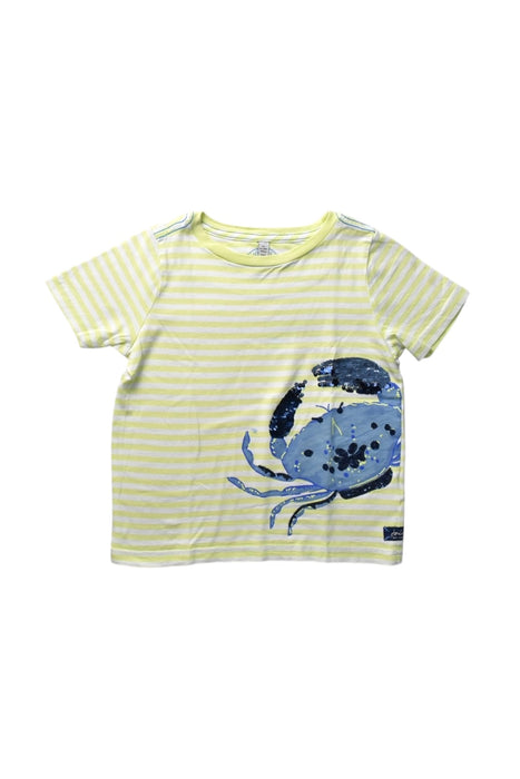 A Yellow Short Sleeve T Shirts from Joules in size 5T for girl. (Front View)