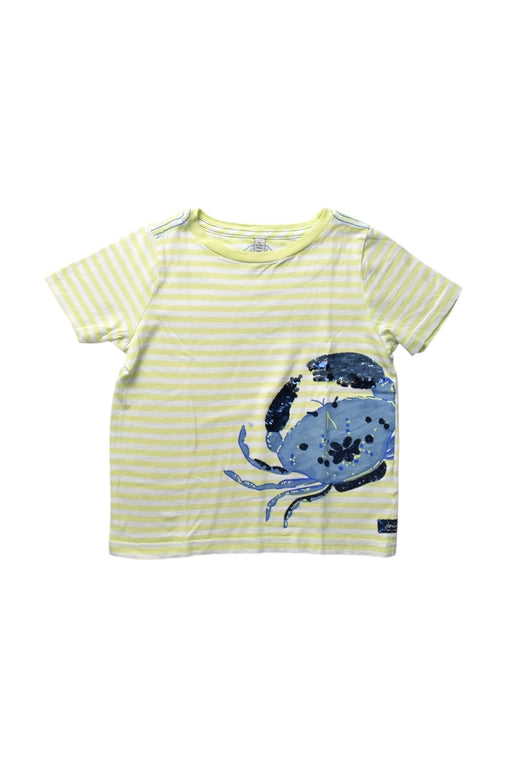 A Yellow Short Sleeve T Shirts from Joules in size 5T for girl. (Front View)