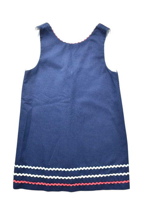 A Navy Sleeveless Dresses from Bella Bliss in size 5T for girl. (Front View)