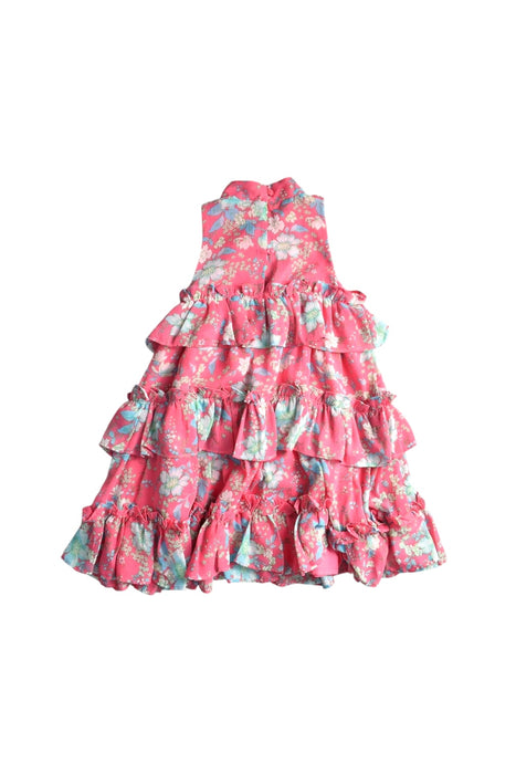 A Multicolour Sleeveless Dresses from Janie & Jack in size 5T for girl. (Back View)