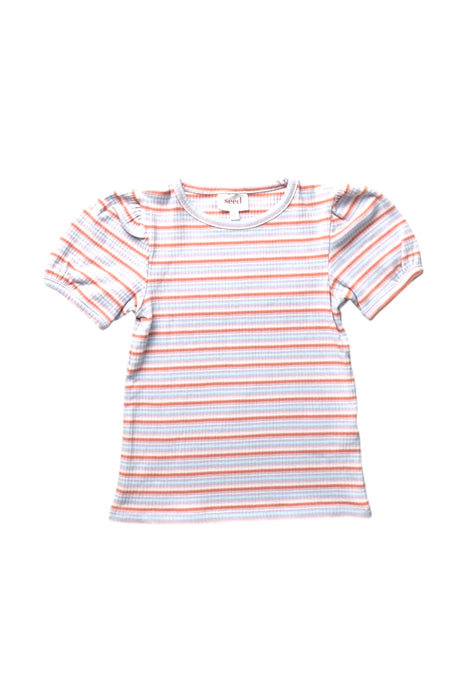 A Multicolour Short Sleeve Tops from Seed in size 5T for girl. (Front View)