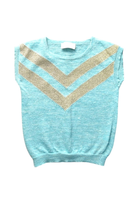 A Blue Sleeveless Tops from Simple Kids in size 3T for girl. (Front View)