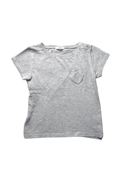 A Grey Short Sleeve T Shirts from Crewcuts in size 4T for girl. (Front View)