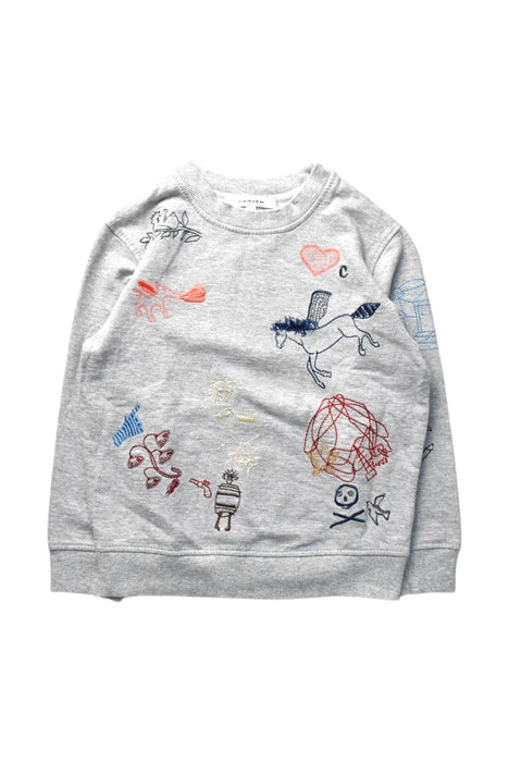 A Grey Crewneck Sweatshirts from Carven in size 6T for girl. (Front View)