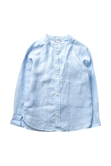 A Blue Long Sleeve Shirts from Jacadi in size 6T for boy. (Front View)