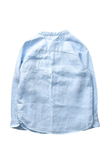A Blue Long Sleeve Shirts from Jacadi in size 6T for boy. (Back View)