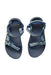 A Blue Sandals from Teva in size 7Y for boy. (Back View)
