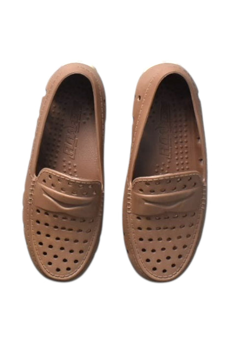 A Brown Loafers & Moccasins from Floafers in size 7Y for boy. (Back View)