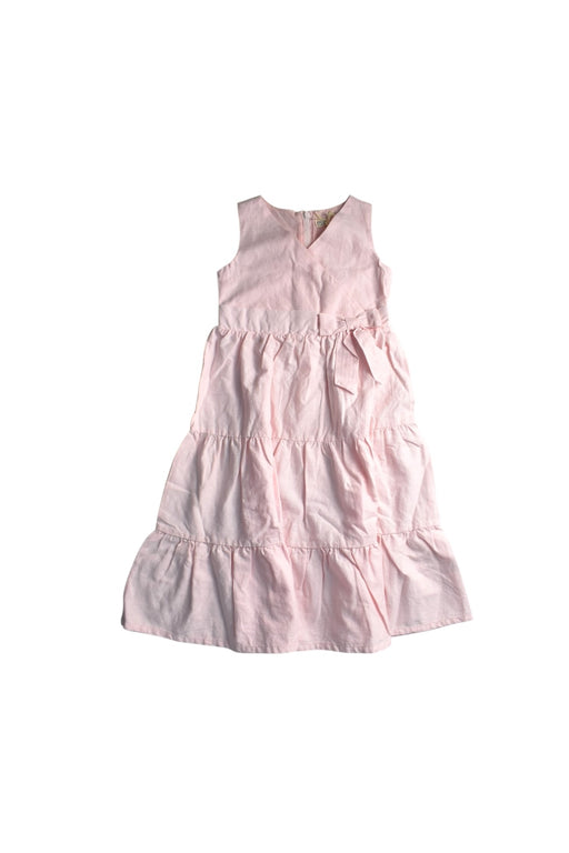 A Pink Sleeveless Dresses from Hope & Henry in size 4T for girl. (Front View)