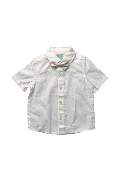 A White Short Sleeve Shirts from Monsoon in size 12-18M for boy. (Front View)