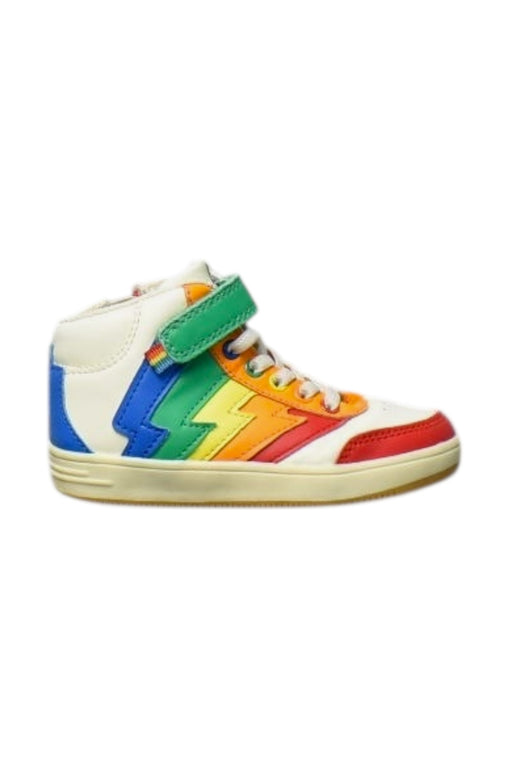 A Multicolour Sneakers from Little Bird in size 6T for boy. (Front View)